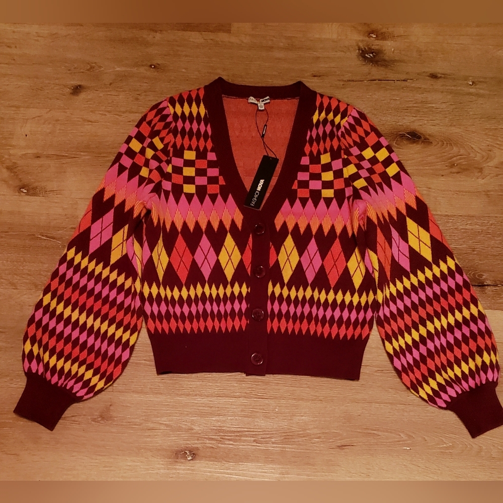 FASHION NOVA Colorful Cardigan NWT SZ Small